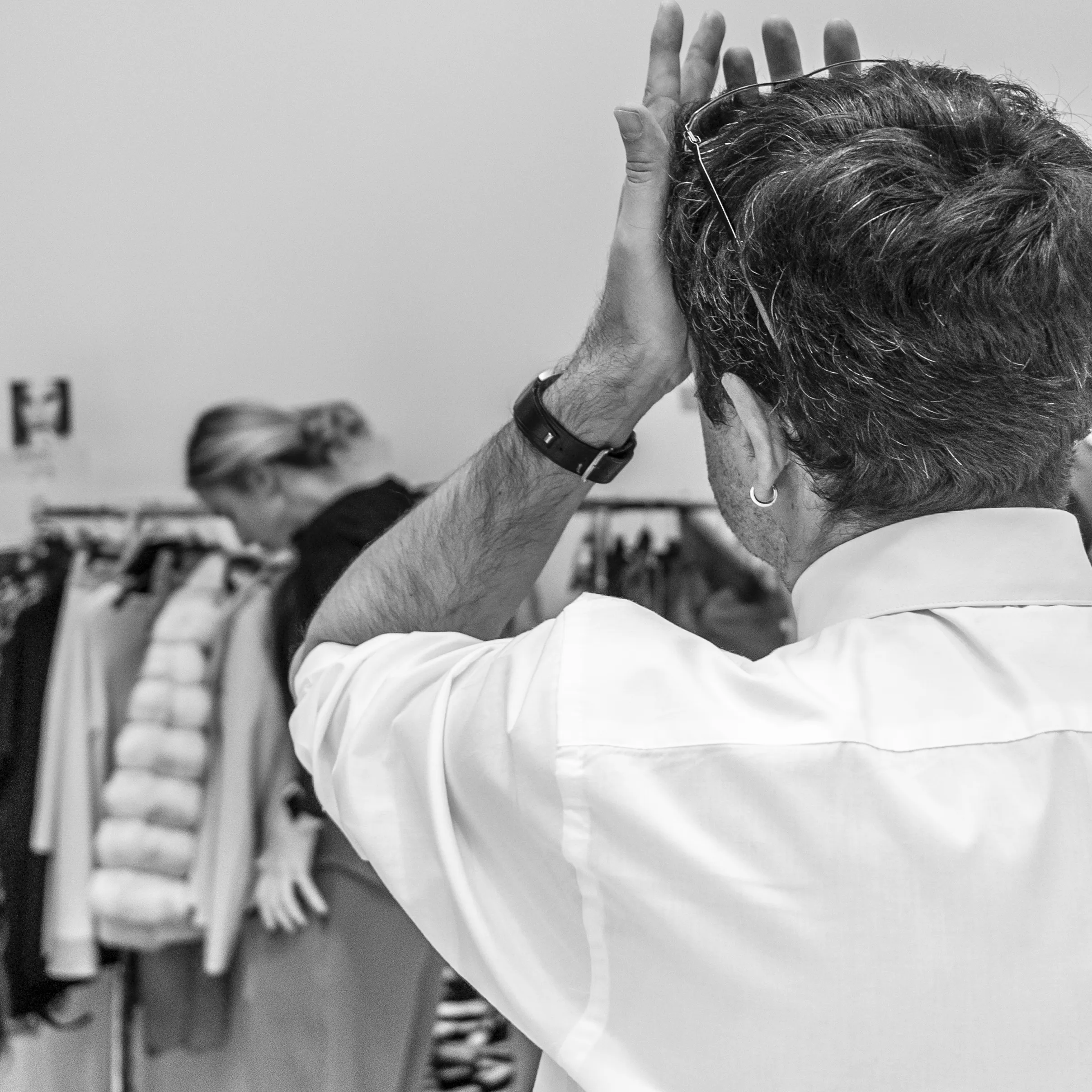 El diseñador Domingo Orive antes del desfile